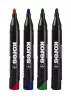 Alkoholos marker, 3-5 mm, kúpos, KORES "K-Marker XP1", 4 különböző szín