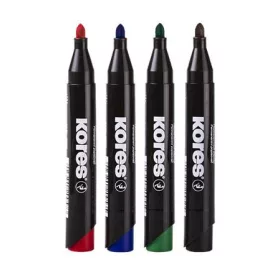   Alkoholos marker, 3-5 mm, kúpos, KORES "K-Marker XP1", 4 különböző szín