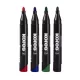 Alkoholos marker, 3-5 mm, kúpos, KORES "K-Marker XP1", 4 különböző szín