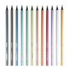 Színes ceruza készlet, háromszögletű, KORES "Kolores Style Metallic", 12 metál szín