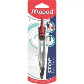   Körző, rögzíthető lábakkal, MAPED "Stop System", vegyes színek