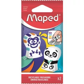   Radír, vegyes minták, MAPED "Ergo Fun Multicolor"
