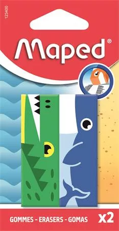 Radír, állatos, MAPED „Animals”, vegyes minták, 2 db