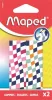 Radír, kockamintás, MAPED „Checkerboards”, vegyes minták, 2 db