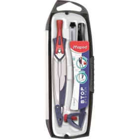   Körző készlet, rögzíthető lábakkal, 5 darabos, MAPED "Stop System"