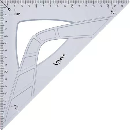 Háromszög vonalzó, műanyag, 45°, 17 cm, MAPED "Geometric"