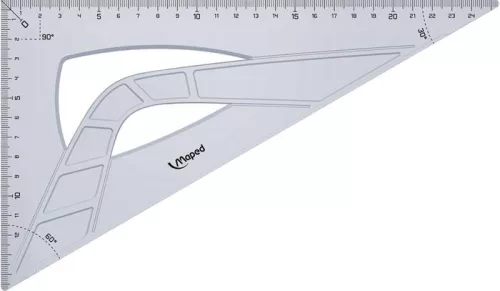 Háromszög vonalzó, műanyag, 60°, 25 cm, MAPED "Geometric"
