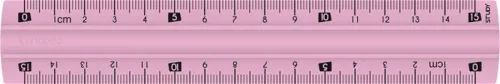 Vonalzó, műanyag, törhetetlen, 15 cm, MAPED "Study Unbreakable", vegyes színek
