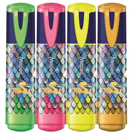 Szövegkiemelő készlet, 1-5 mm, MAPED „Dragon sárkány”, 4 különböző szín