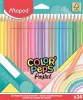 Színes ceruza készlet, háromszögletű, MAPED "Color'Peps Pastel", 24 különböző pasztell szín