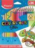 Színes ceruza készlet, háromszögletű, MAPED "Color'Peps Star", 36 különböző szín