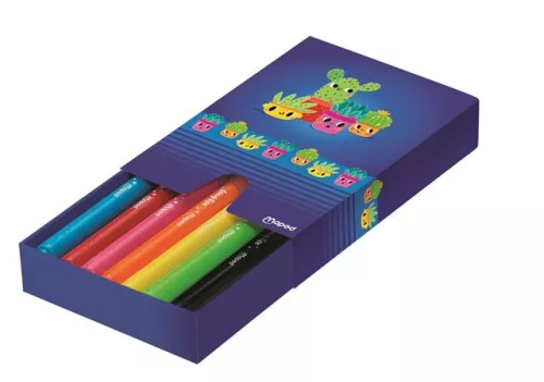 Filctoll készlet, 3,7 mm, kimosható, dobozos, MAPED „Color'Peps Long Life 2”, 12 különböző szín