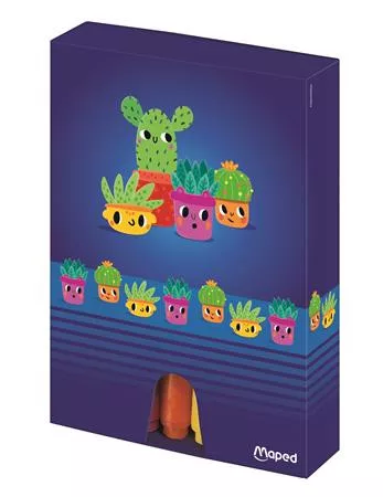 Filctoll készlet, 3,7 mm, kimosható, dobozos, MAPED „Color'Peps Long Life 2”, 12 különböző szín