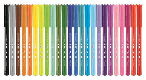 Filctoll készlet, 2 mm, kimosható, MAPED "Color'Peps Ocean", 24 különböző szín