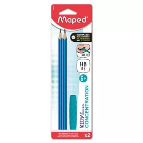   Írástanuló grafitceruza, HB, háromszögletű, szilikon vég, MAPED "Kidy Learn Concentration"