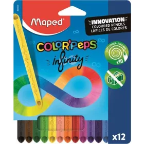   Színes ceruza készlet, háromszögletű, MAPED "Color'Peps INFINITY", 12 különböző szín