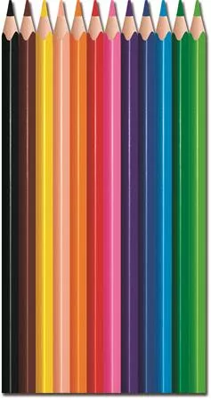 Színes ceruza készlet, háromszögletű, MAPED "Color'Peps Strong", 12 különböző szín