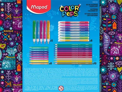 Csillámos színező készlet, MAPED "Color'Peps", 31 darabos