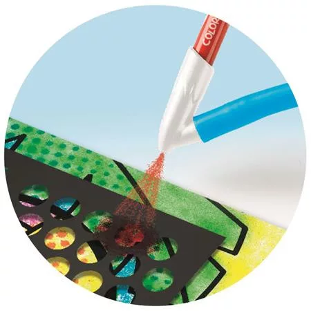 Fújós filctoll készlet, csíkozás, MAPED CREATIV "Blow pen Art"