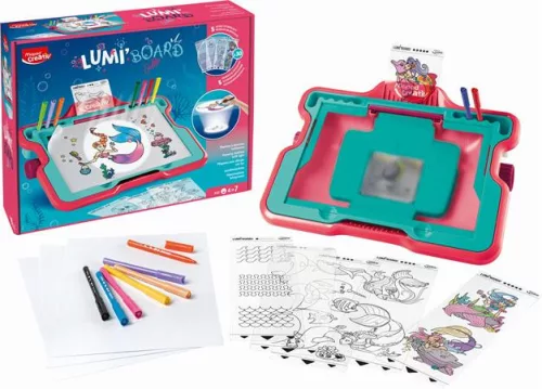 Kreatív rajzkészlet, hableány, MAPED CREATIV "Lumi Board"