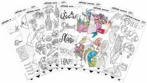 Kreatív rajzkészlet, hableány, MAPED CREATIV "Lumi Board"