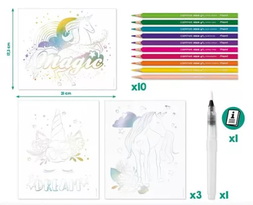 Akvarell festőkészlet, unikornis, MAPED CREATIV "Aqua Art"
