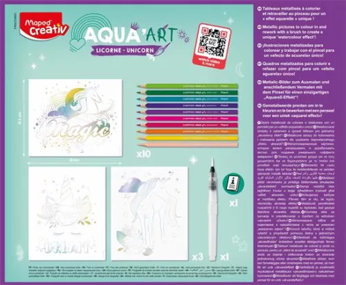 Akvarell festőkészlet, unikornis, MAPED CREATIV "Aqua Art"