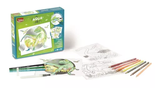 Akvarell festőkészlet, dinoszaurusz, MAPED CREATIV "Aqua Art"