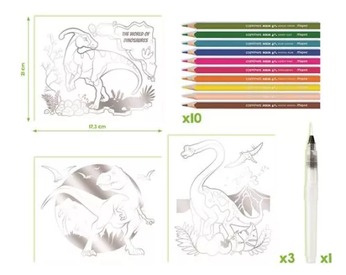 Akvarell festőkészlet, dinoszaurusz, MAPED CREATIV "Aqua Art"