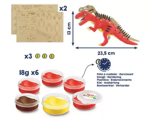 Dínó készítő modellező gyurmakészlet, T-Rex, MAPED CREATIV "Dinos factory"