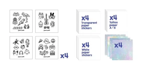 Tetoválás- és matricakészítő készlet utántöltő, MAPED CREATIV "Tattoos & Stickers"