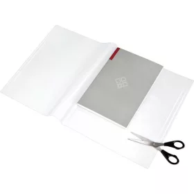   Füzet- és könyvborító, áttetsző, fényes felület, állítható széllel, öntapadó csíkkal 550x310 mm, PP, PANTA PLAST