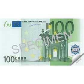   Jegyzettömb, 70 lap, 110x61,5 mm, PANTA PLAST "100 Euro"