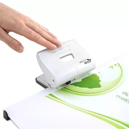 Lyukasztó, kétlyukú, 22 lap, RAPESCO "ECO", fehér