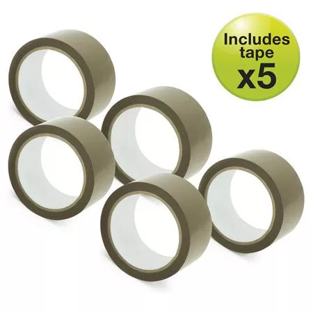 Csomagzáró gép, RAPESCO "Germ-Savvy® 960", 5 db barna csomagolószalaggal, 1 db késsel