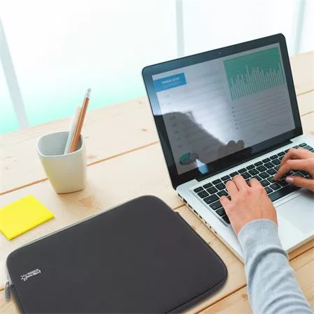 Notebook tok, 14", antibakteriális, RAPESCO, fekete