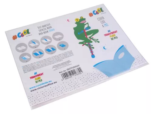 Öntapadó füzet- és könyvborító, A5, COOL BY VICTORIA, víztiszta