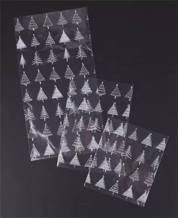Celofán tasak, BOPP, 180x450 mm, karácsonyi mintás