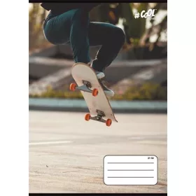   Füzet, tűzött, A5, vonalas, 32 lap, 4-8. osztály, COOL BY VICTORIA, "Skateboard", "21-32"