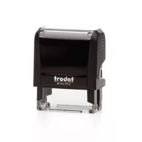   Bélyegző, TRODAT "Printy 4912", fekete ház, fekete párnával