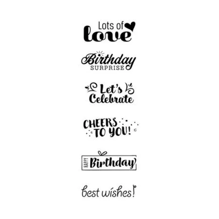 Bélyegző készlet, 6 minta, TRODAT "Creativ Birthday"