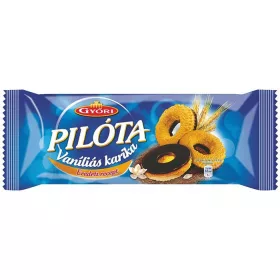   Vaníliás karika, 150 g, GYŐRI " Pilóta", étcsokoládés
