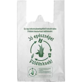   Ingvállas tasak, lebomló, 24x45x0,15 cm "Jó egészséget Földünknek"