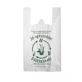   Ingvállas tasak, lebomló, 30x50x0,15 cm "Jó egészséget Földünknek"