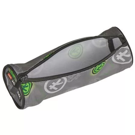 Tolltartó, henger alakú, cipzáras, LEGO "Ninjago Elemental Master of Energy", szürke-mintás