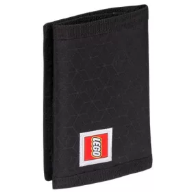   Pénztárca, tépőzáras, LEGO "Bricks", fekete-mintás
