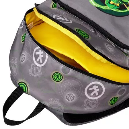 Hátizsák, LEGO "Ninjago Elemental Master of Energy", szürke-mintás