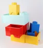 Tárolódoboz, szögletes, LEGO, sárga