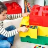 Tárolódoboz, fiókos, LEGO "Brick", sárga