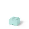 Tárolódoboz, fiókos, LEGO "Brick", vízkék